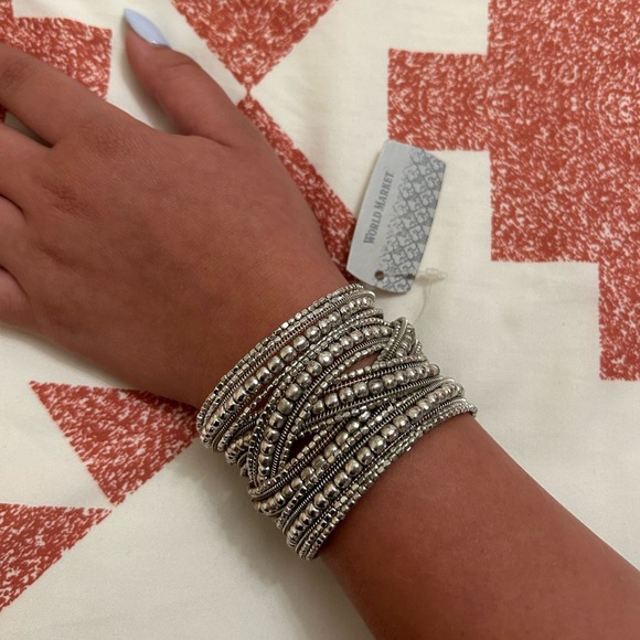 World Market NWT Silver Cuff Bracelet - Picture 5 of 6